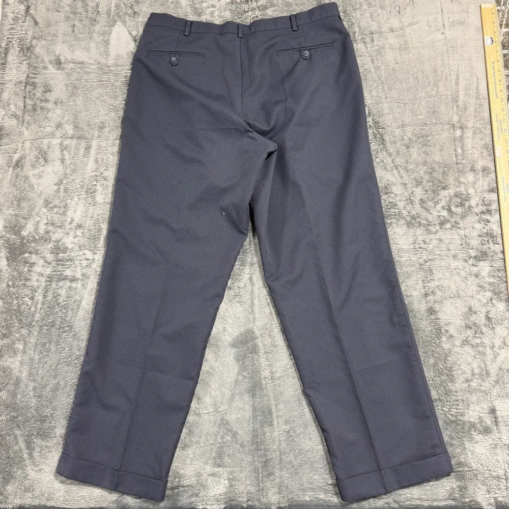 Dockers Pleated Dress Pants Mens 38x32 Navy Blue Cuffed‎ 921150718